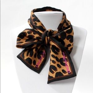 Louis Vuitton Leopard Print Silk Bandeau Scarf